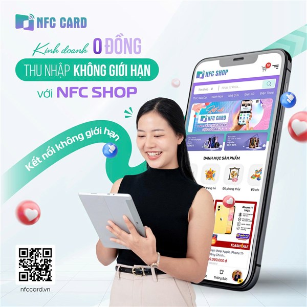 Kinh doanh 0 đồng, thu nhập không giới hạn với NFC Shop