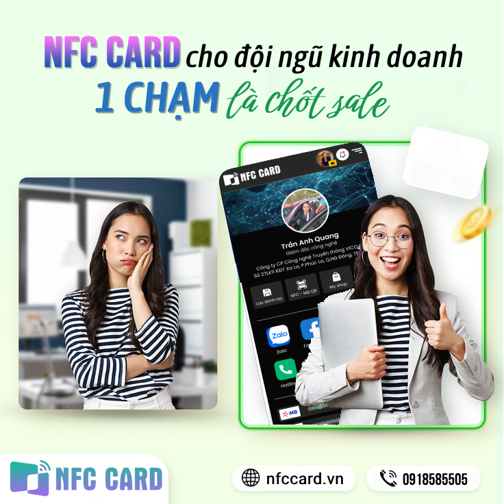 NFC Card cho đội ngũ kinh doanh – 1 chạm là chốt sale